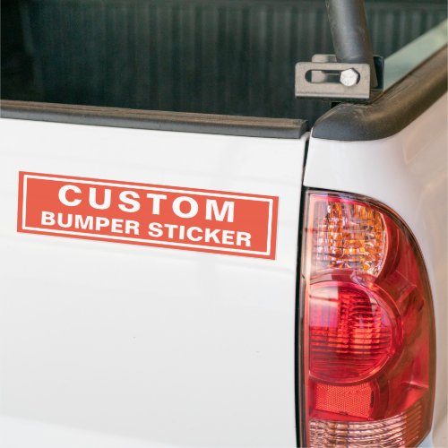 Custom Promotional Orange Bumper Sticker