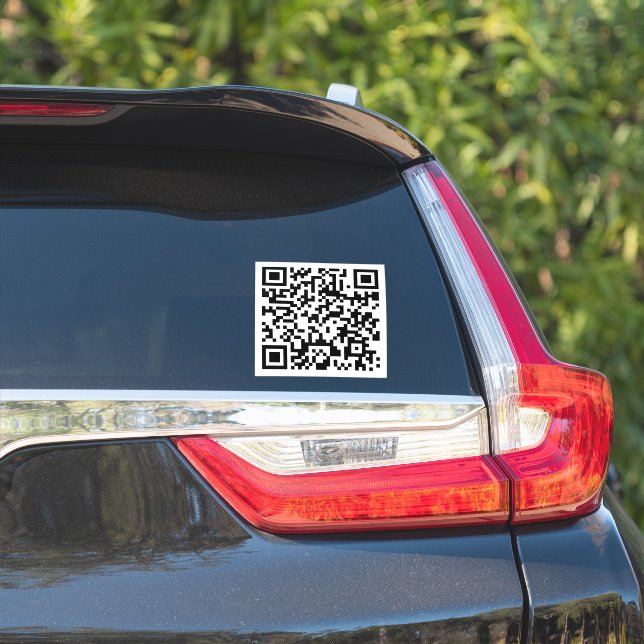 Custom Promotional QR Code  Sticker (Car Side)