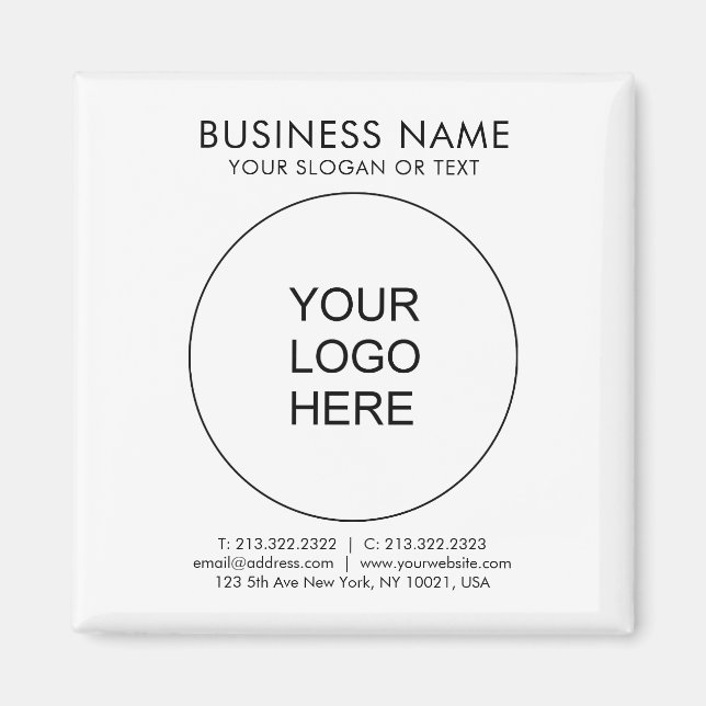 Custom Promotional Square Template Your Logo Here  Magnet (Front)