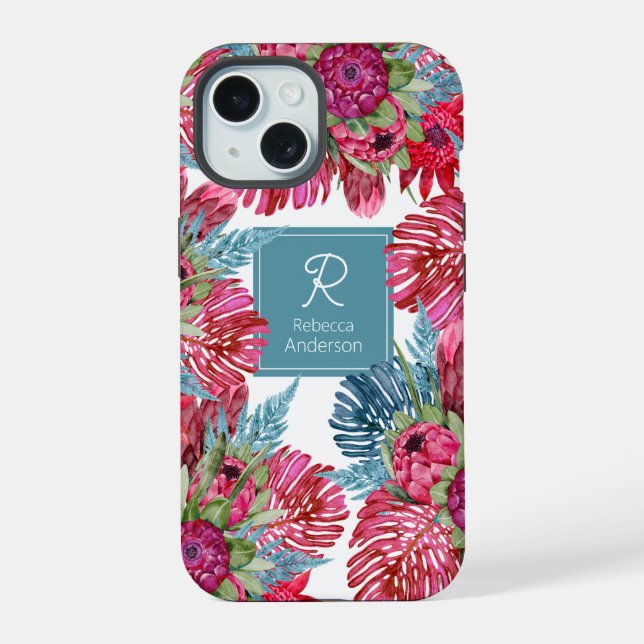 Custom Protea Summer Garden Iphone Case (Back)