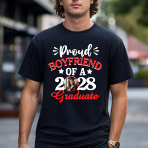 Custom Proud Boyfriend of a 2028 Graduate Photo T-Shirt