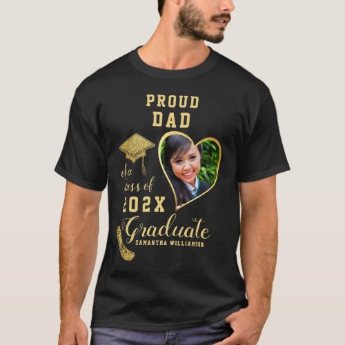Custom Proud Dad of a Class of 2024 Graduate T_Shirt