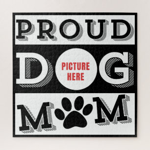 Custom Proud Dog Mom Pet Lover  Jigsaw Puzzle
