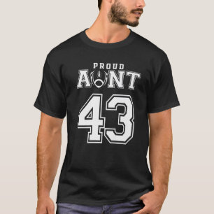 Custom Proud Football Aunt Number 43 Personalized T-Shirt