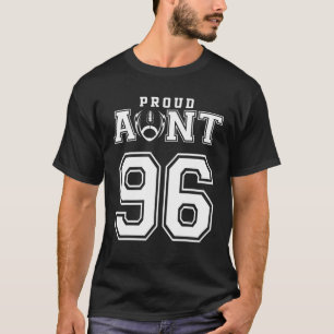 Custom Proud Football Aunt Number 96 Personalized T-Shirt