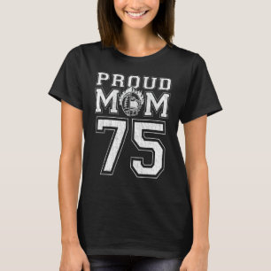 Custom Proud Football Mom Number 75 For Football F T-Shirt