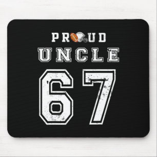 Custom Proud Footll Uncle Number 67 Personalized F Mouse Pad