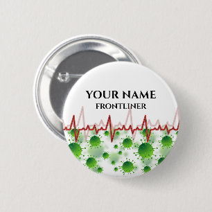 CUSTOM Proud Frontliner Name Tag Button