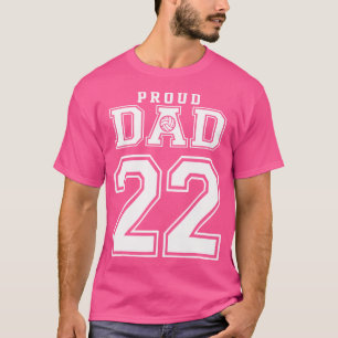 Custom Proud Volleyball Dad Number 22 Personalized T-Shirt