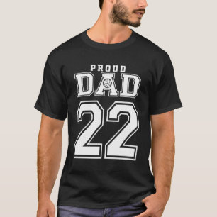 Custom Proud Volleyball Dad Number 22 Personalized T-Shirt