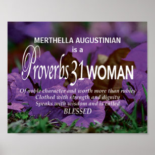 Custom PROVERBS 31 WOMAN Inspirational Christian Poster