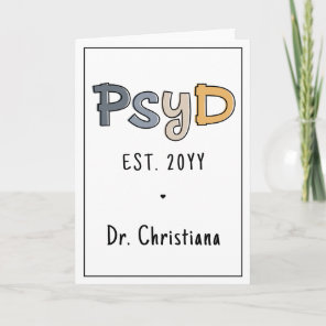 Custom PsyD Doctor of Psychology Psychologist Card