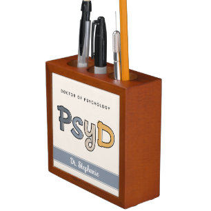 Custom PsyD Doctor of Psychology Psychologist Desk Organizer