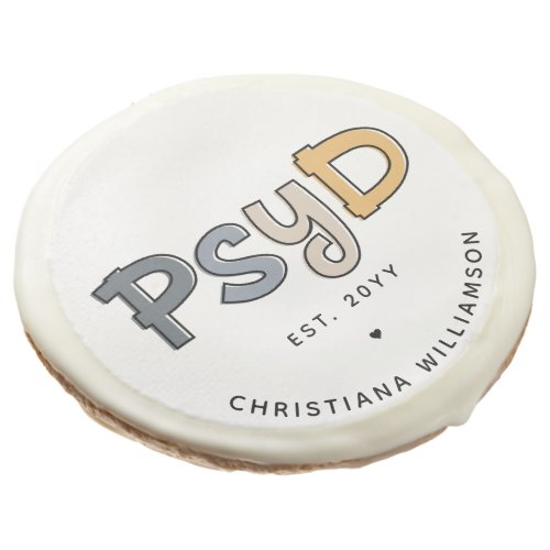 Custom PsyD Doctor of Psychology Psychologist Sugar Cookie