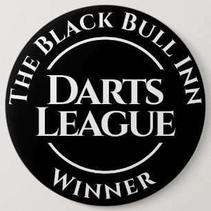 Custom Pub Darts League Winner Button Badge