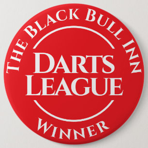 Custom Pub Darts League Winner Button Badge