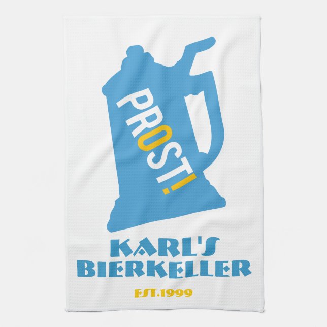 Custom Pub Towel for your Man Cave Bar (Vertical)