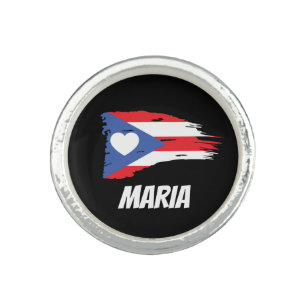 Custom Puerto Rican Girl Photo Ring