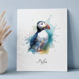 Custom Puffin Beach House Entryway Welcome Metal Print