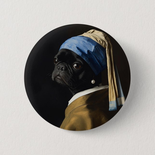 Custom Pug as Popular Iconic Image Button (Front)