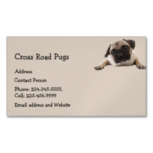 Custom  Pug Dog Pet Animal Logo Business Car Card Magnet
