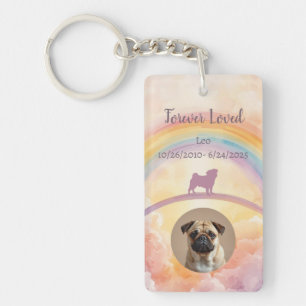 Custom Pug Pet Loss Keychain – Personalized Music