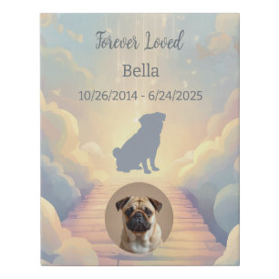 Custom Pug Rainbow Bridge Canvas Print