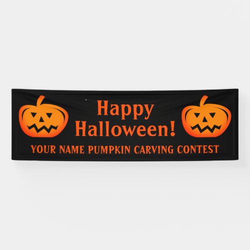 Custom pumpkin carving contest Halloween banner