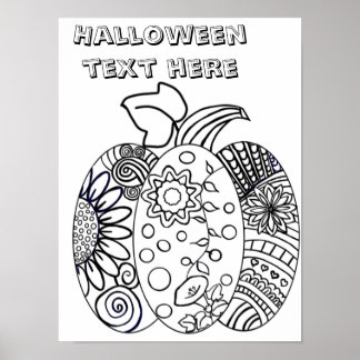 Custom Pumpkin coloring poster