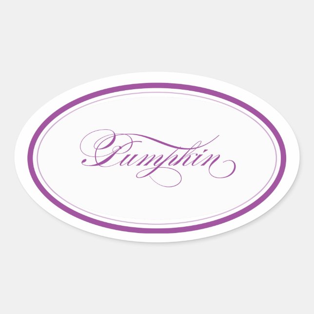 Custom_Pumpkin Oval Sticker (Front)