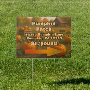Custom Pumpkin Patch Lawn Sign Fall Fun, Pricing
