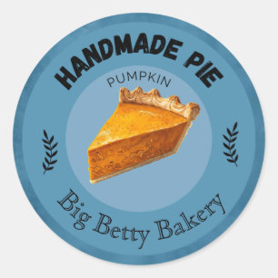 Custom Pumpkin Pie Labels Personalized Bakery