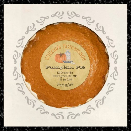 Custom Pumpkin Pie Product Sticker