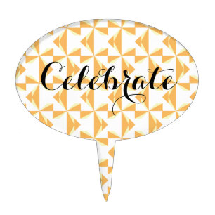 Custom Pumpkin Pinwheels Cake Topper