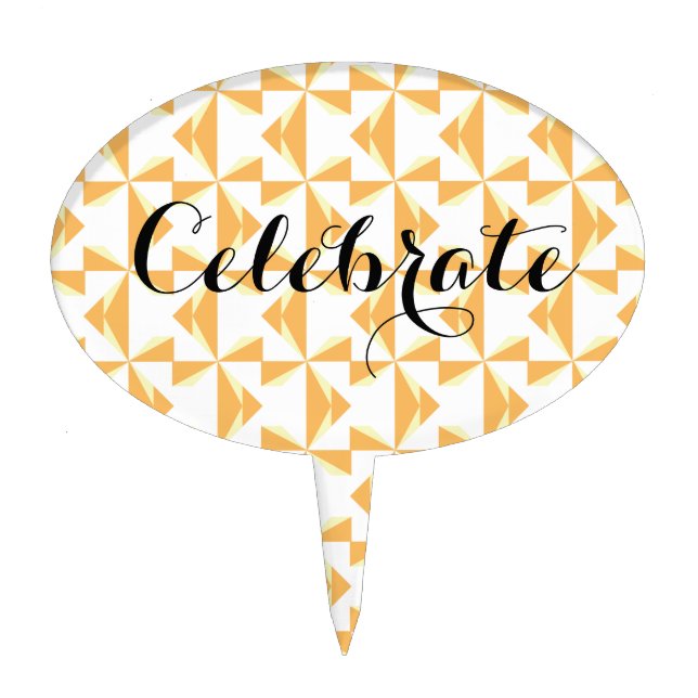 Custom Pumpkin Pinwheels Cake Topper (Front)