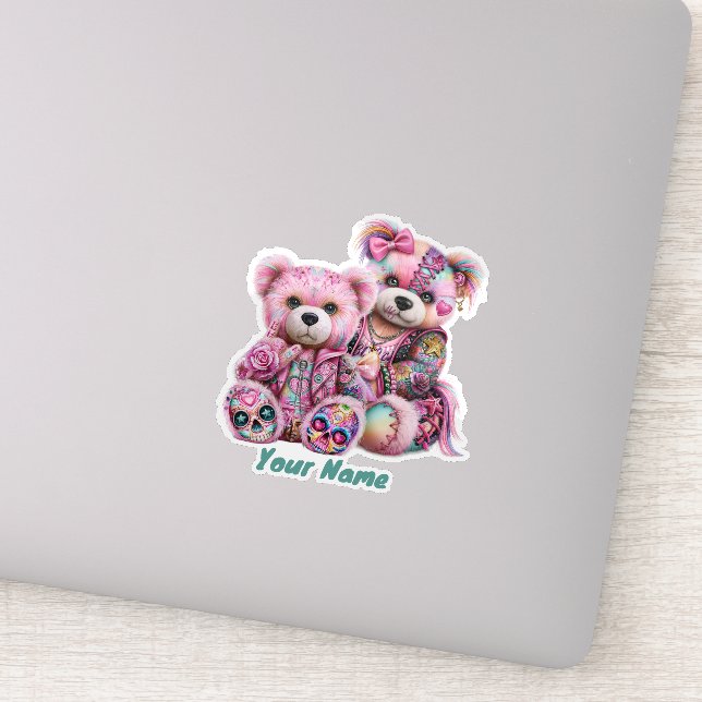 Custom Punk Bears  Sticker (Detail)