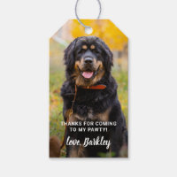 Custom Puppy Dog Birthday Party Pet Photo Gift Tags