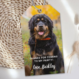 Custom Puppy Dog Birthday Party Pet Photo Gift Tags