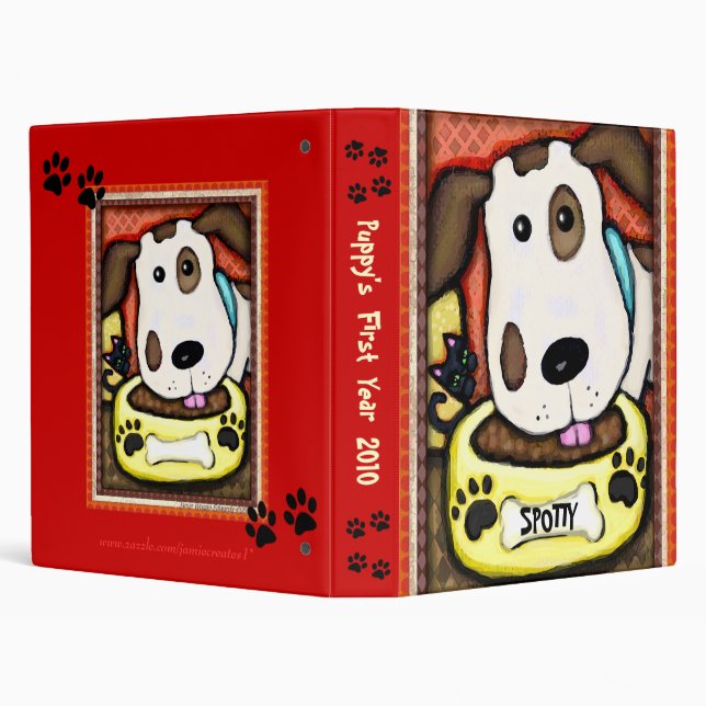 Custom Puppy Dog Photo Binder Scrapbook (Background)