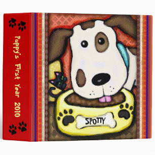 Custom Puppy Dog Photo Binder Scrapbook - Lge.