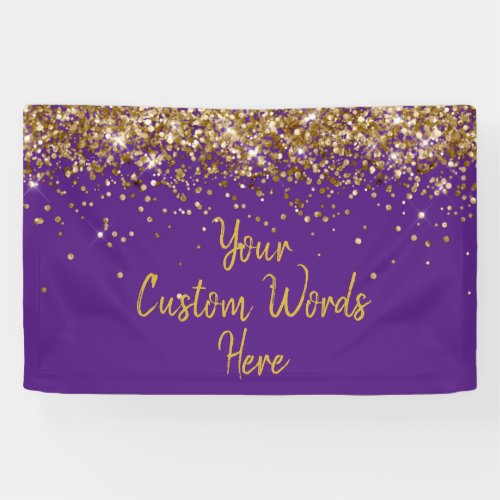 Custom Purple and Gold Birthday Party Photo Booth