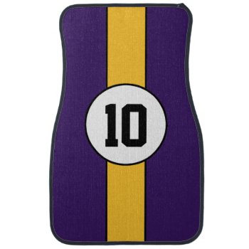 Custom Purple And Gold Stripe Car Mats by inkbrook at Zazzle