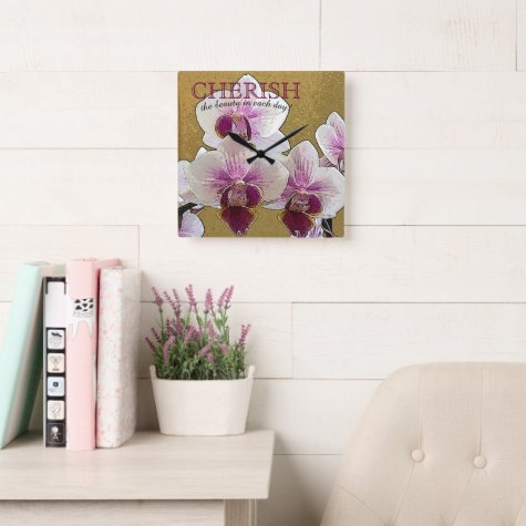 Custom Purple and White Orchid Dry Brush Art