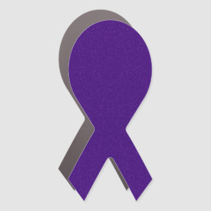 Custom Purple Awareness Ribbon Glitter Car Magnet