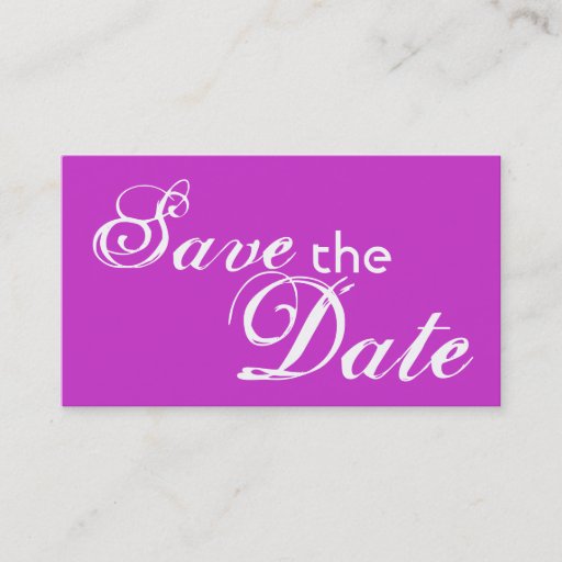 Customizable Custom purple back save the date wedding cards business card template