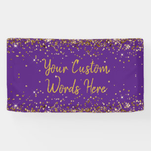 Custom Purple Backdrop Birthday Party Photo Prop Banner