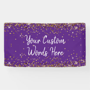 Custom Purple Backdrop Birthday Party Photo Prop Banner