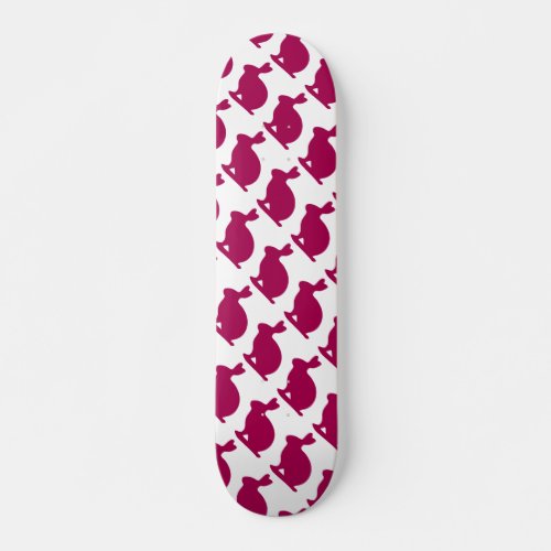 Custom Purple Bunny Rabbit Silhouette Skateboard Deck