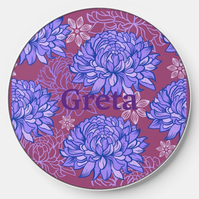 Custom Purple Burgundy Charger  (Front)