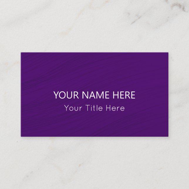 Custom Purple Business Card (Front)